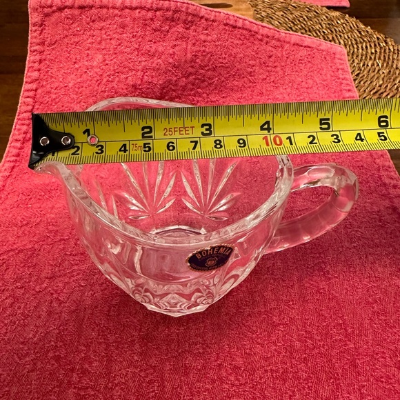 Bohemia Czech Republic Lead Crystal creamer and sugar set, like new - Picture 7 of 12